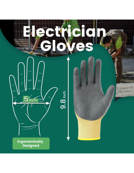 Guantes Aislados de Electricista SAVECASH 400V - 2 Pares