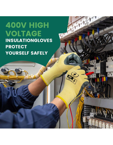 Guantes Aislados de Electricista SAVECASH 400V - 2 Pares