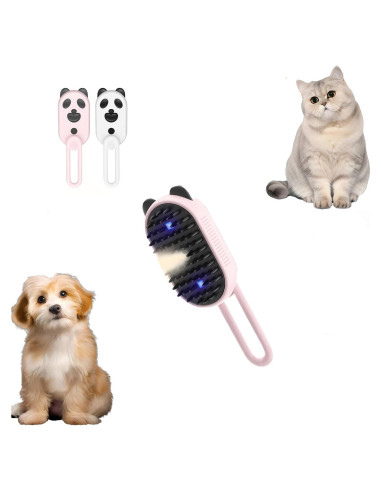 Cepillo de Vapor para Gatos y Perros CZMSECAI Rosa 3-en-1