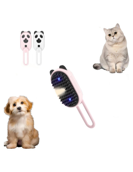 Cepillo de Vapor para Gatos y Perros CZMSECAI Rosa 3-en-1