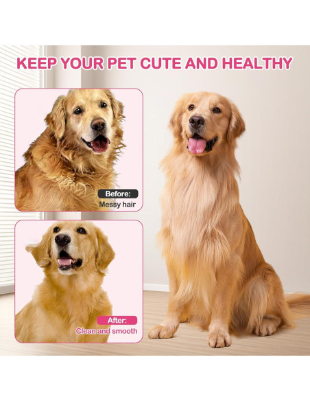 Cepillo de Vapor para Gatos y Perros CZMSECAI Rosa 3-en-1