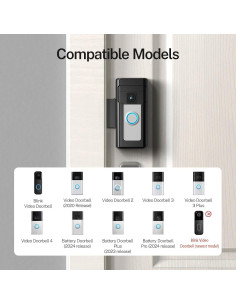 Soporte de Videoportero KIMILAR Antirrobo Metal Negro 14.73x7.62cm 2