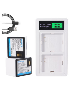 Paquete de 2 Baterías Arlo A-1 con Cargador GOROFO 2440mAh