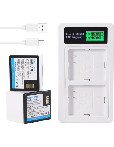Paquete de 2 Baterías Arlo A-1 con Cargador GOROFO 2440mAh