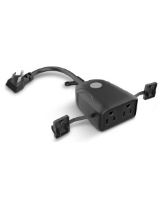 Enchufe Inteligente Exterior Feit Electric 2 Tomas WiFi Negro