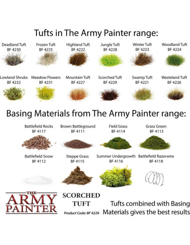 Kit de Césped Quemado The Army Painter para Miniaturas - 77 Pcs