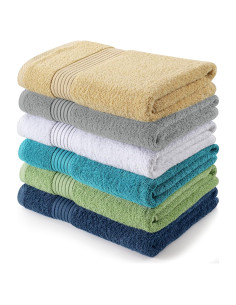 Juego de Toallas de Baño Utopia 6 Piezas 100% Algodón 68x137 cm