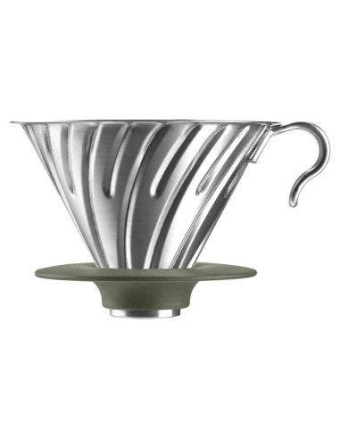 Dripper de Café Hario V60 Outdoor Metal Plata 02