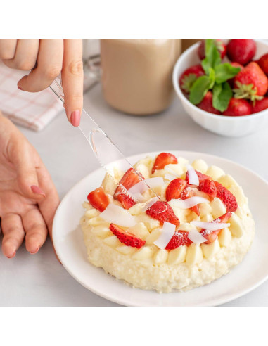 300 Cuchillos de Plástico Transparentes Dealusy - Desechables y Resistentes