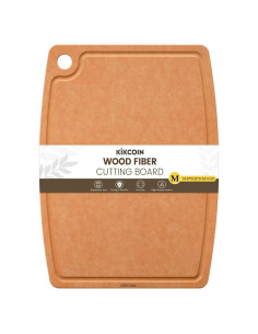 Tabla de Cortar de Madera Kikcoin 37.1x27.4cm Antideslizante