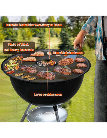 Plancha de Cocina BBQ Skyflame 65cm Cerámica para Parrilla