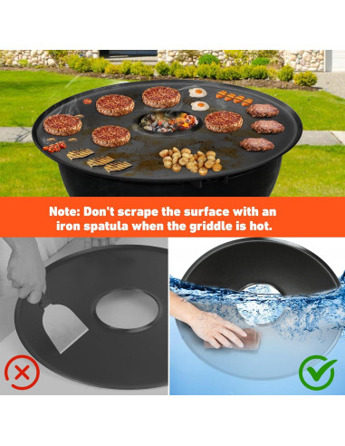 Plancha de Cocina BBQ Skyflame 65cm Cerámica para Parrilla