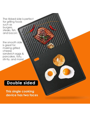 Plancha de Cocina Uniflasy 7637 Hierro Fundido 44.5 cm para Weber Spirit 200