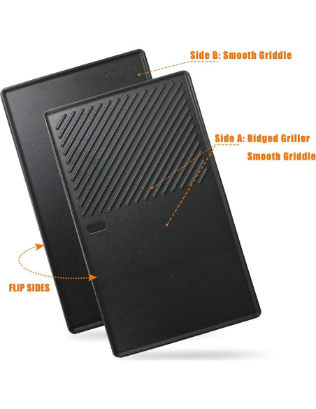 Plancha de Cocina Uniflasy 7637 Hierro Fundido 44.5 cm para Weber Spirit 200