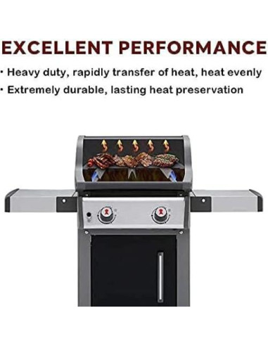 Plancha de Cocina Uniflasy 7637 Hierro Fundido 44.5 cm para Weber Spirit 200