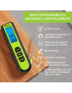 Termómetro Infrarrojo Digital Taylor TruTemp con Sonda Plegable 2