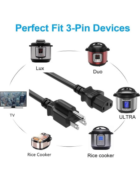 Cable de Alimentación PowerHOOD 0.91m 3 Clavijas para Proyector BenQ