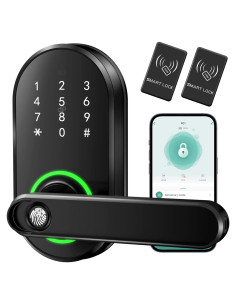 Cerradura Digital Biométrica ibicletas P01-205A Negra