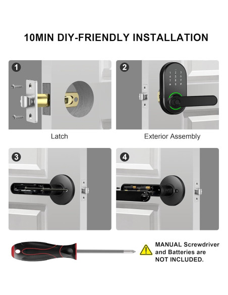 Cerradura Digital Biométrica ibicletas P01-205A Negra