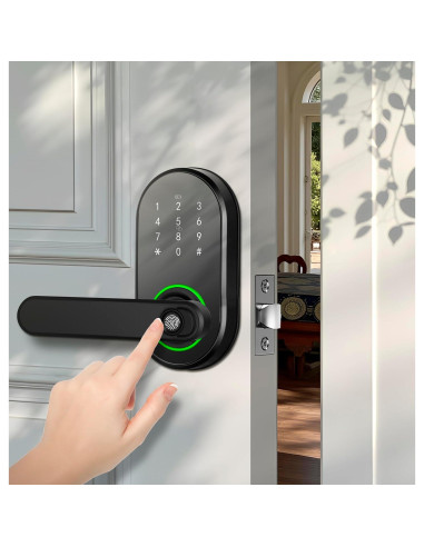 Cerradura Digital Biométrica ibicletas P01-205A Negra