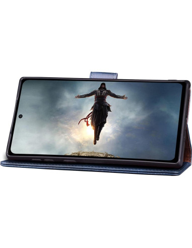 Funda billetera SUANPOT para Samsung Galaxy Note 10 azul RFID