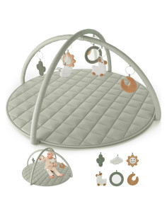 Alfombra de Juego para Bebés ZICOTO 89x89 cm con 6 Juguetes