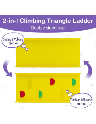Escalador Triangular Wonline 3 en 1 de Madera para Niños