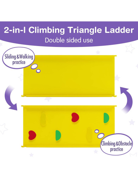 Escalador Triangular Wonline 3 en 1 de Madera para Niños