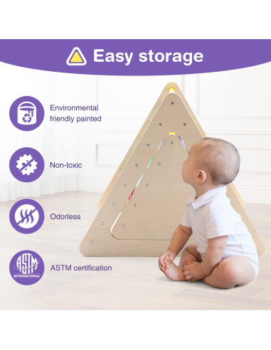 Escalador Triangular Wonline 3 en 1 de Madera para Niños