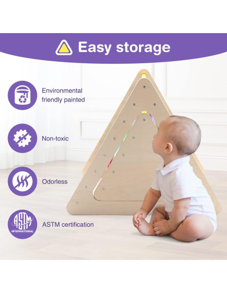 Escalador Triangular Wonline 3 en 1 de Madera para Niños