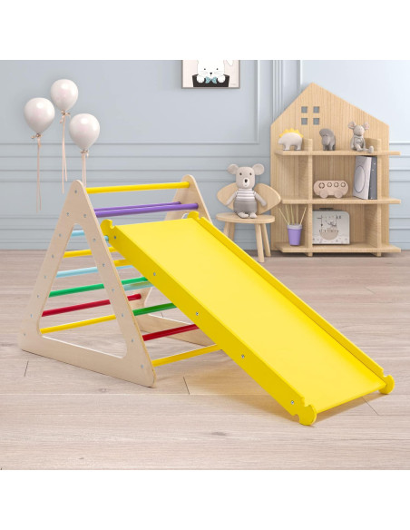 Escalador Triangular Wonline 3 en 1 de Madera para Niños