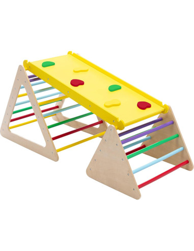 Escalador Triangular Wonline 3 en 1 de Madera para Niños