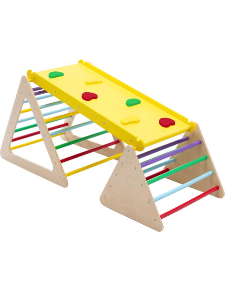 Escalador Triangular Wonline 3 en 1 de Madera para Niños