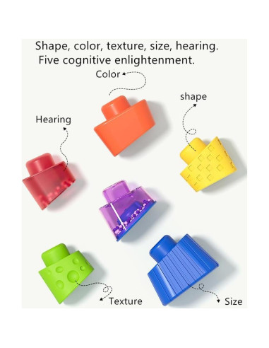 Bloques de Apilamiento Irregulares FOSENHL 306g 24cm Juguetes Bebés