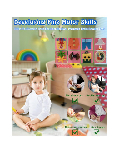 Tablero Ocupado Montessori Rosa 12 Páginas Actividades Educativas