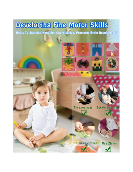 Tablero Ocupado Montessori Rosa 12 Páginas Actividades Educativas