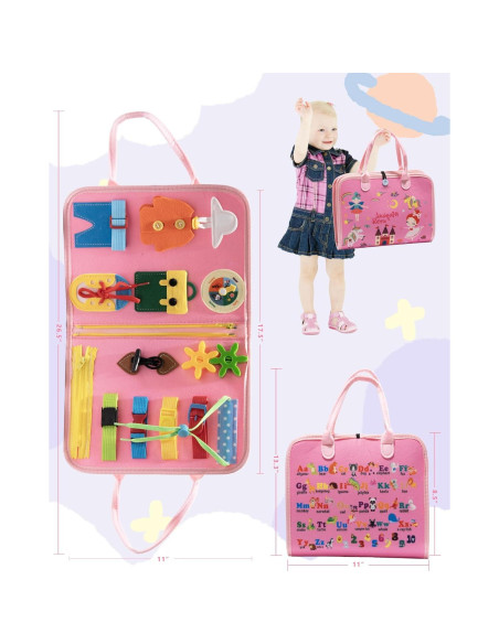 Tablero Ocupado Montessori Rosa 12 Páginas Actividades Educativas