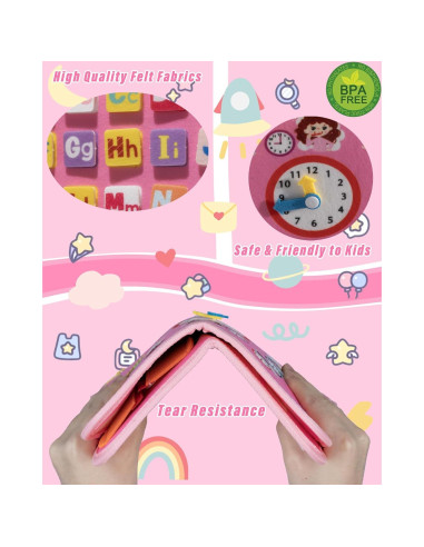 Tablero Ocupado Montessori Rosa 12 Páginas Actividades Educativas