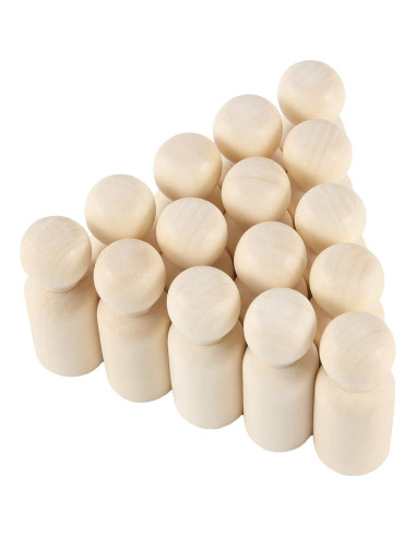 KOHAND 150 Muñecos de Madera sin Terminar 5.3 cm para DIY