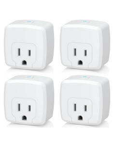 Enchufe Inteligente HBN 15A WiFi Control Remoto 4 Pzs