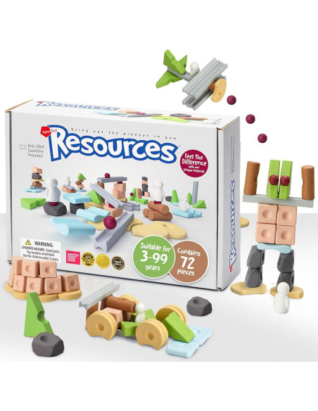 Juego de Construcción Montessori Taksa Toys 72 Piezas + 5 Animales