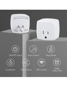 Enchufe Inteligente HBN 15A WiFi Control Remoto 4 Pzs 2