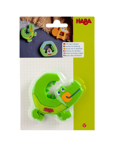 Mordedor de Silicona Cocodrilo HABA para Bebés 6-18 Meses