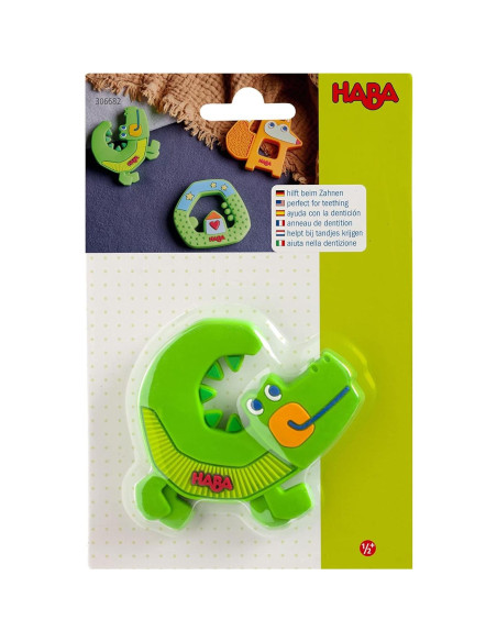 Mordedor de Silicona Cocodrilo HABA para Bebés 6-18 Meses