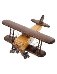 Modelo de Avión de Madera MAGICLULU Vintage 3D 20x20x10cm