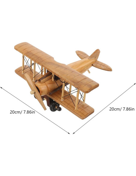 Modelo de Avión de Madera MAGICLULU Vintage 3D 20x20x10cm