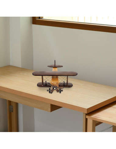 Modelo de Avión de Madera MAGICLULU Vintage 3D 20x20x10cm