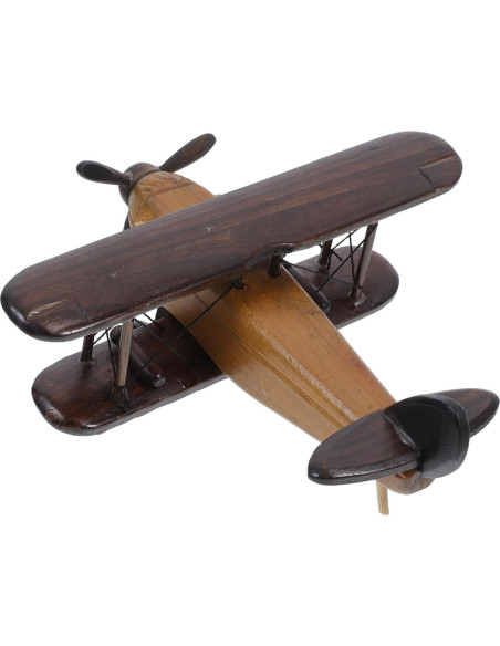 Modelo de Avión de Madera MAGICLULU Vintage 3D 20x20x10cm