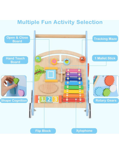 Andador de Madera INFANS Montessori 9 en 1 para Bebés