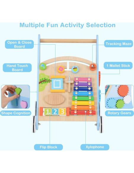 Andador de Madera INFANS Montessori 9 en 1 para Bebés